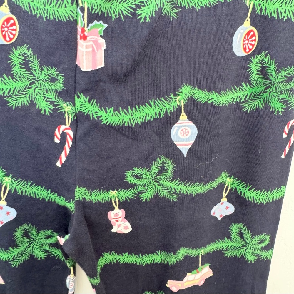 The Beaufort Bonnet Company Navy Pajama Bottoms with Ornament Print sz 10 - Picture 3 of 6